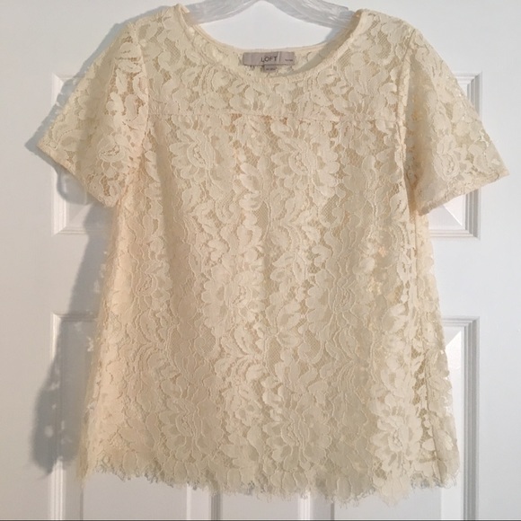 Ann Taylor LOFT Lace Blouse - Picture 1 of 7